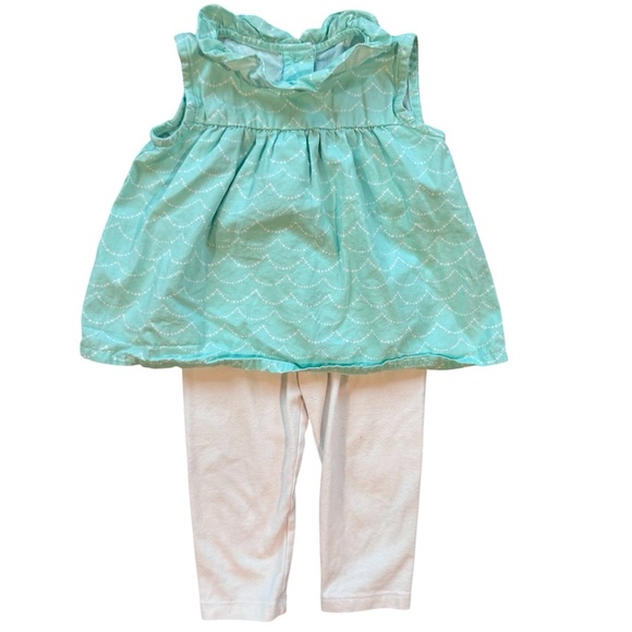 Gymboree Baby Girl Sleeveless Top & Leggings Set – Size 12 Months - Picture 1 of 10